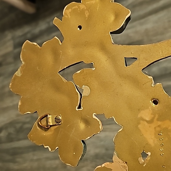 Syroco Inc floral wall decor vintage red flowers mcm boho - Picture 7 of 9